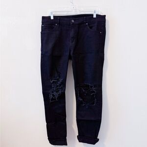 ASOS Distressed Black Mens Jeans